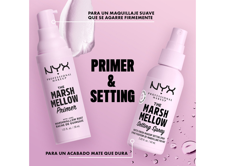 FIJADOR DE MAQUILLAJE NYX PROFESSIONAL MAKEUP MARSHMELLOW SETTING SPRAY 60 ML - 6