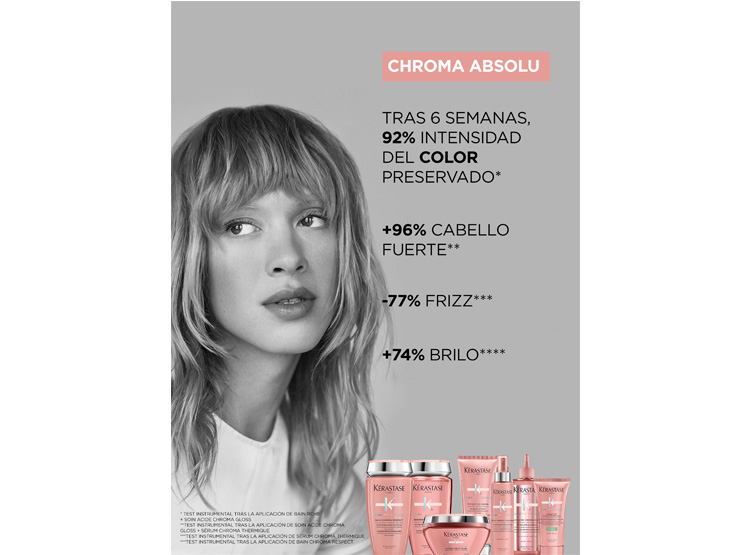 TRATAMIENTO BRILLO SUBLIME CABELLO CON COLOR KÉRASTASE SOIN ACIDE CHROME GLOSS CHROMA ABSOLU 210 ML - 4