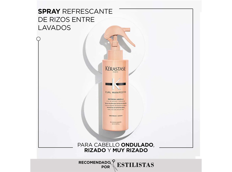 SPRAY REFRESCANTE CABELLO RIZADO KÉRASTASE REFRESH ABSOLU CURL MANIFESTO 190 ML - 2