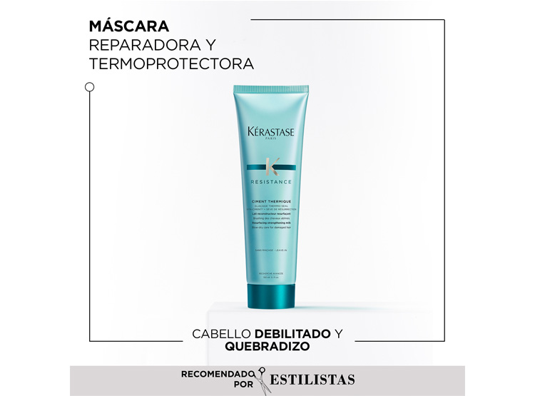 CREMA TERMO-PROTECTORA RECONSTRUCCIÓN CABELLO FRÁGIL Y DEBILITADO KÉRASTASE CIMENT THERMIQUE RESISTANCE 150 ML - 2