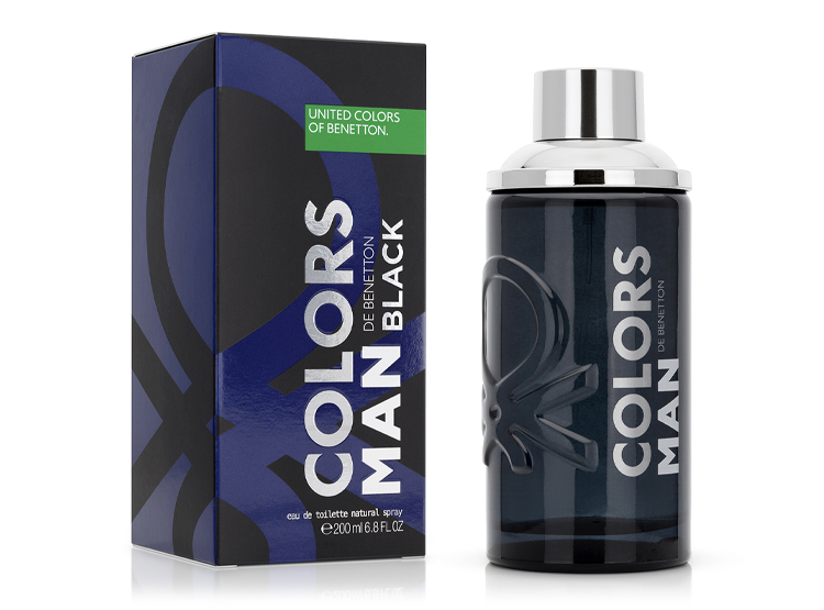 PERFUME BENETTON COLORS BLACK MAN HOMBRE EDT 200 ML - 2