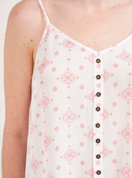 BLUSA BARBADOS ESCOTE V TIRITAS ABOTONADA - 4