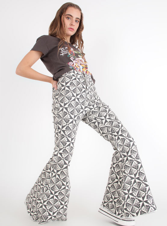 PANTALON BARBADOS FLARE PRINTEADO - 1