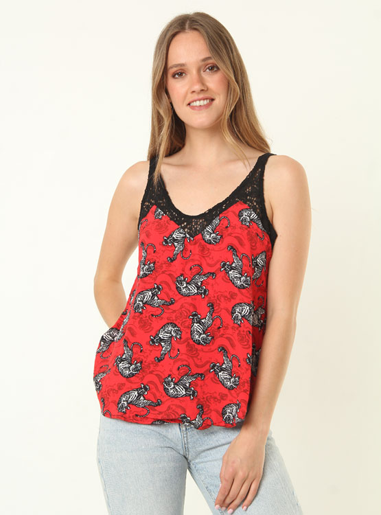 BLUSA BARBADOS FULL PRINT CON MACRAME - 2