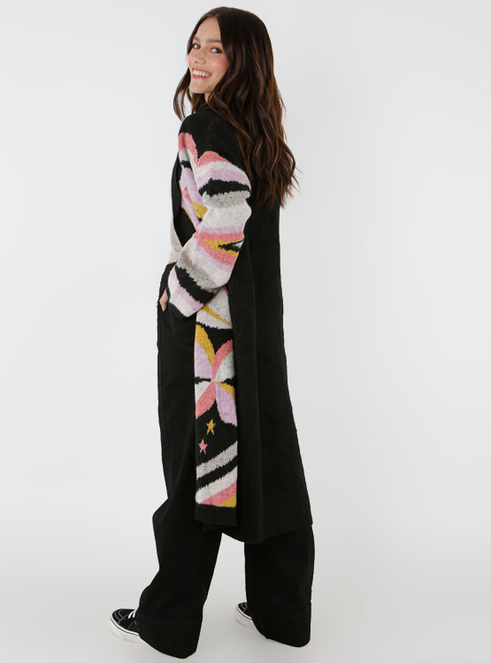 CARDIGAN BARBADOS ETNICO FLUOR MANGA CAMPANA - 2