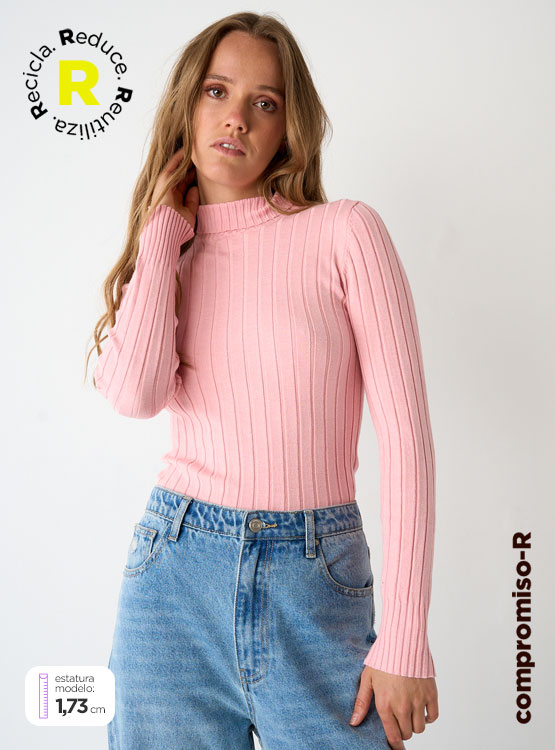 POLERA BARBADOS CUELLO ALTO TIPO JERSEY - 1