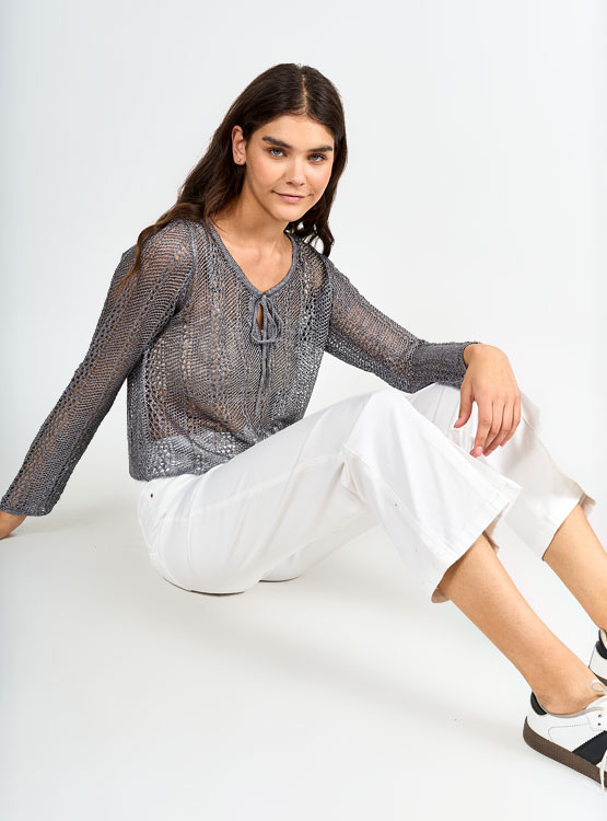 SWEATER MUJER BARBADOS CALADO NUDO - 4