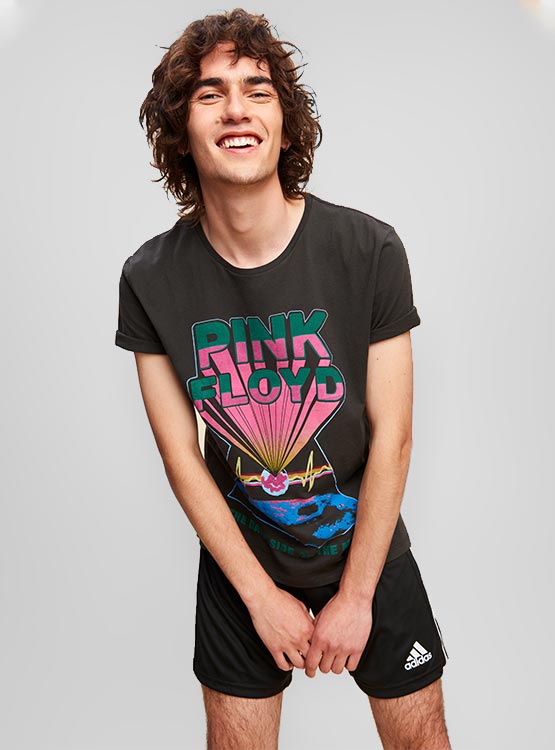 POLERA BARBADOS COLECCIÓN ROCK PINK FLOYD CUELLO REDONDO MANGA CORTA - 1
