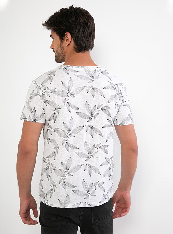 POLERA BARBADOS FULL PRINT CALCE REGULAR CUELLO REDONDO MANGA CORTA - 2