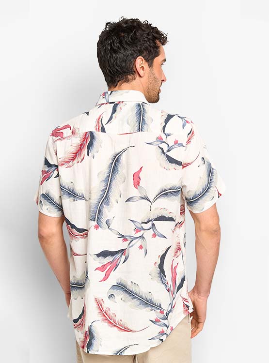 Ripley - CAMISA MANGA CORTA LINO PRINT REGATTA