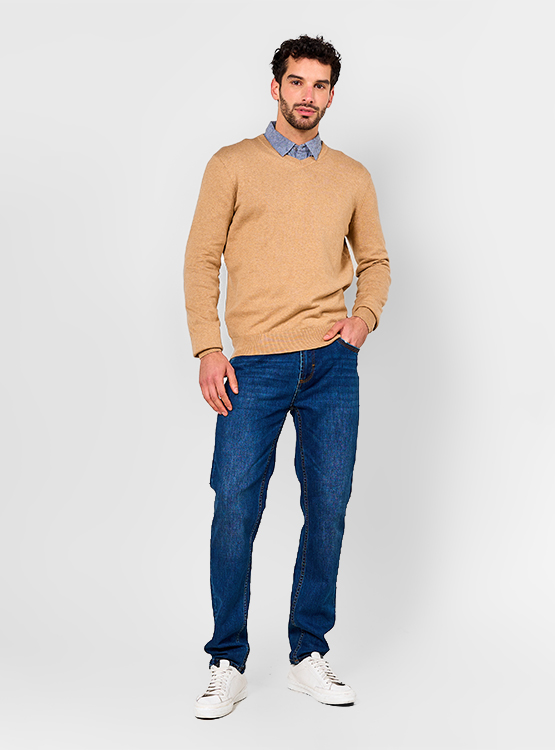 SWEATER CACHAREL BÁSICO CON CACHEMIR - 4