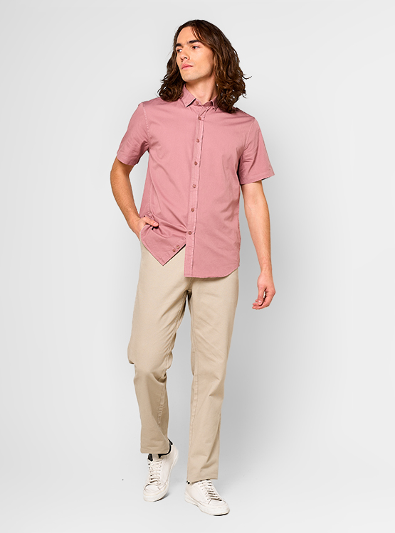 CAMISA CACHAREL MANGA CORTA LAVADA - 4