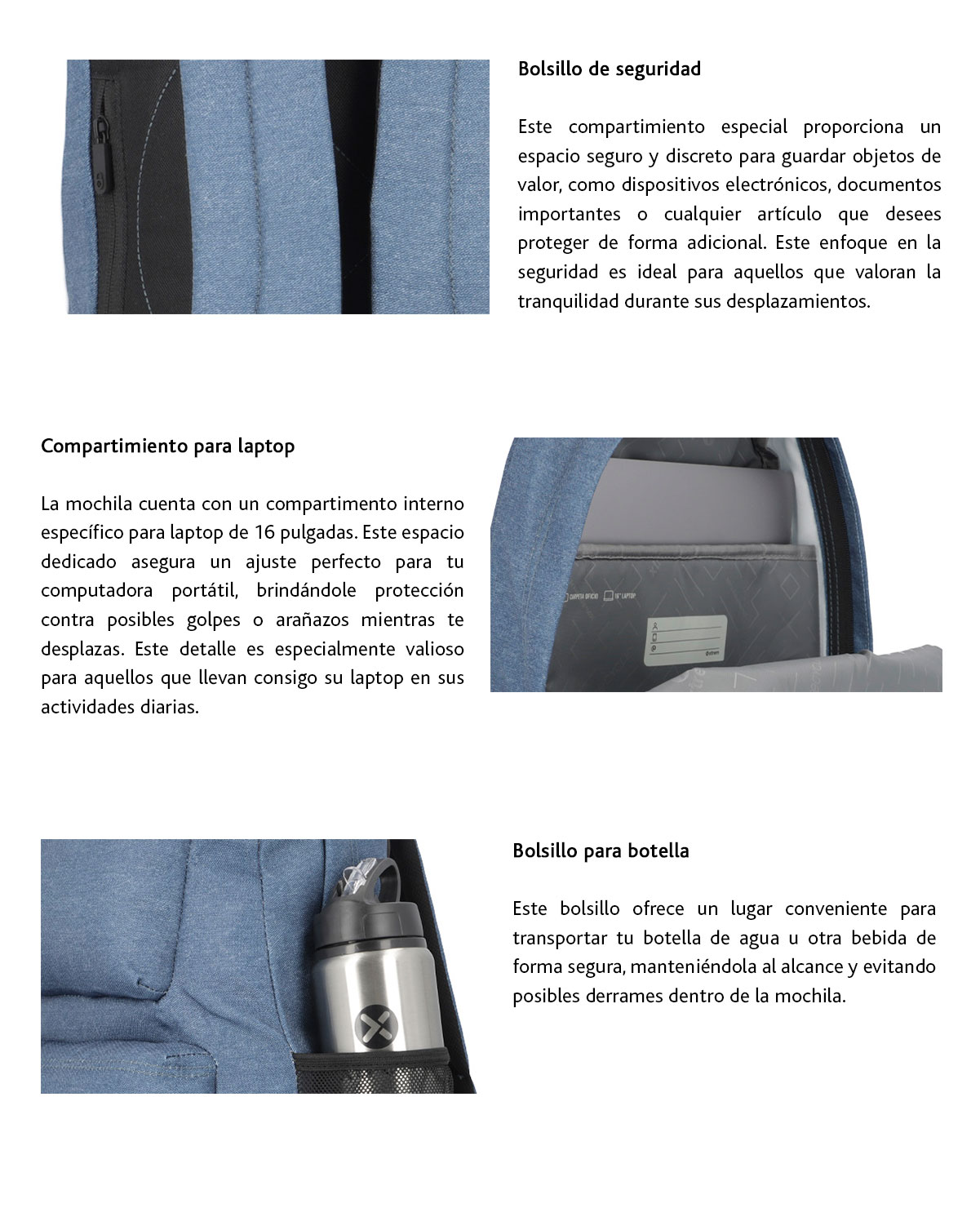 MOCHILA NOTEBOOK XTREM ARIZONA 4XT AZUL 16