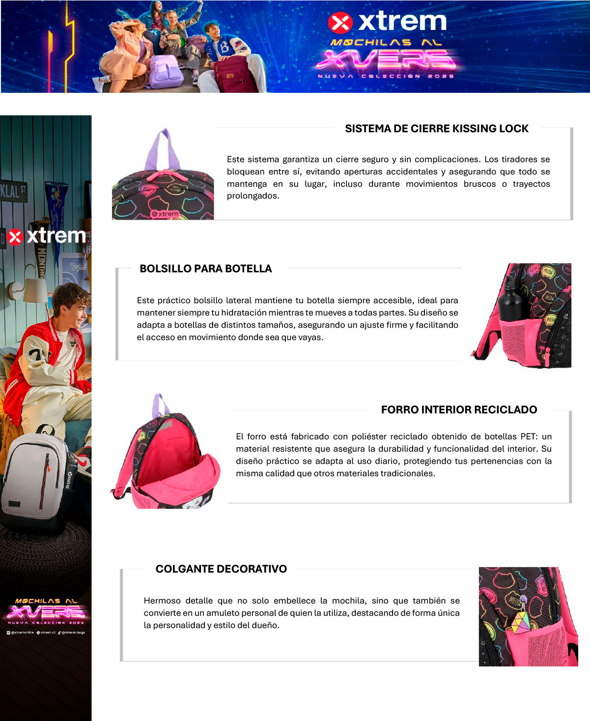 MOCHILA XTREM POWER 5XT GATO NEGRO