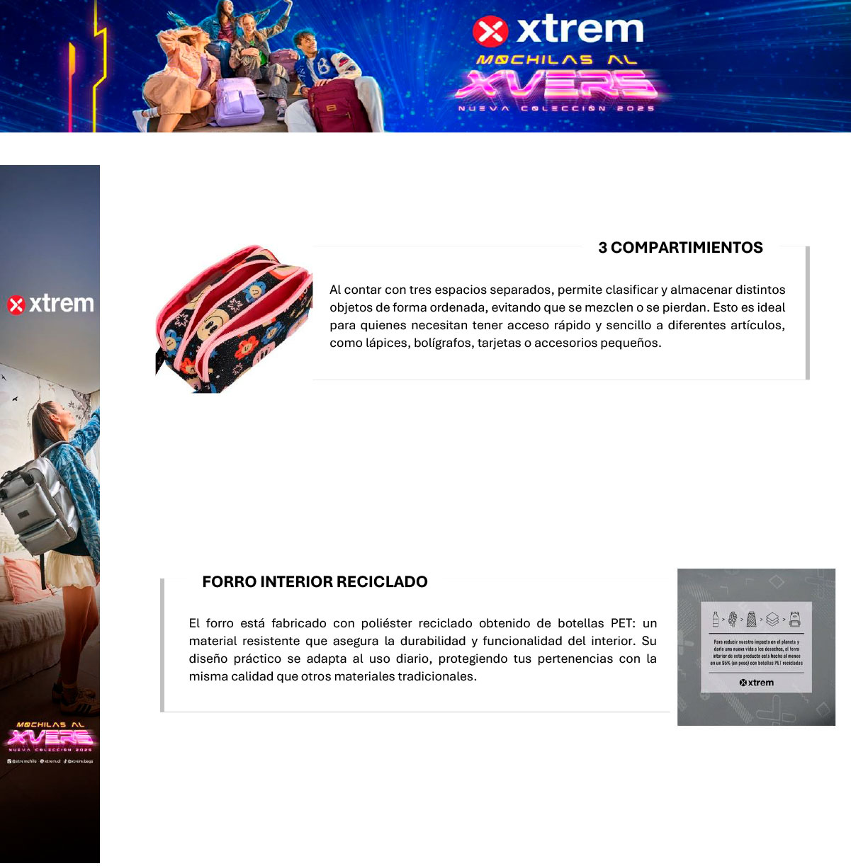 ESTUCHE XTREM UNIVERSITY+ 5XT ARCOÍRIS NEGRO 