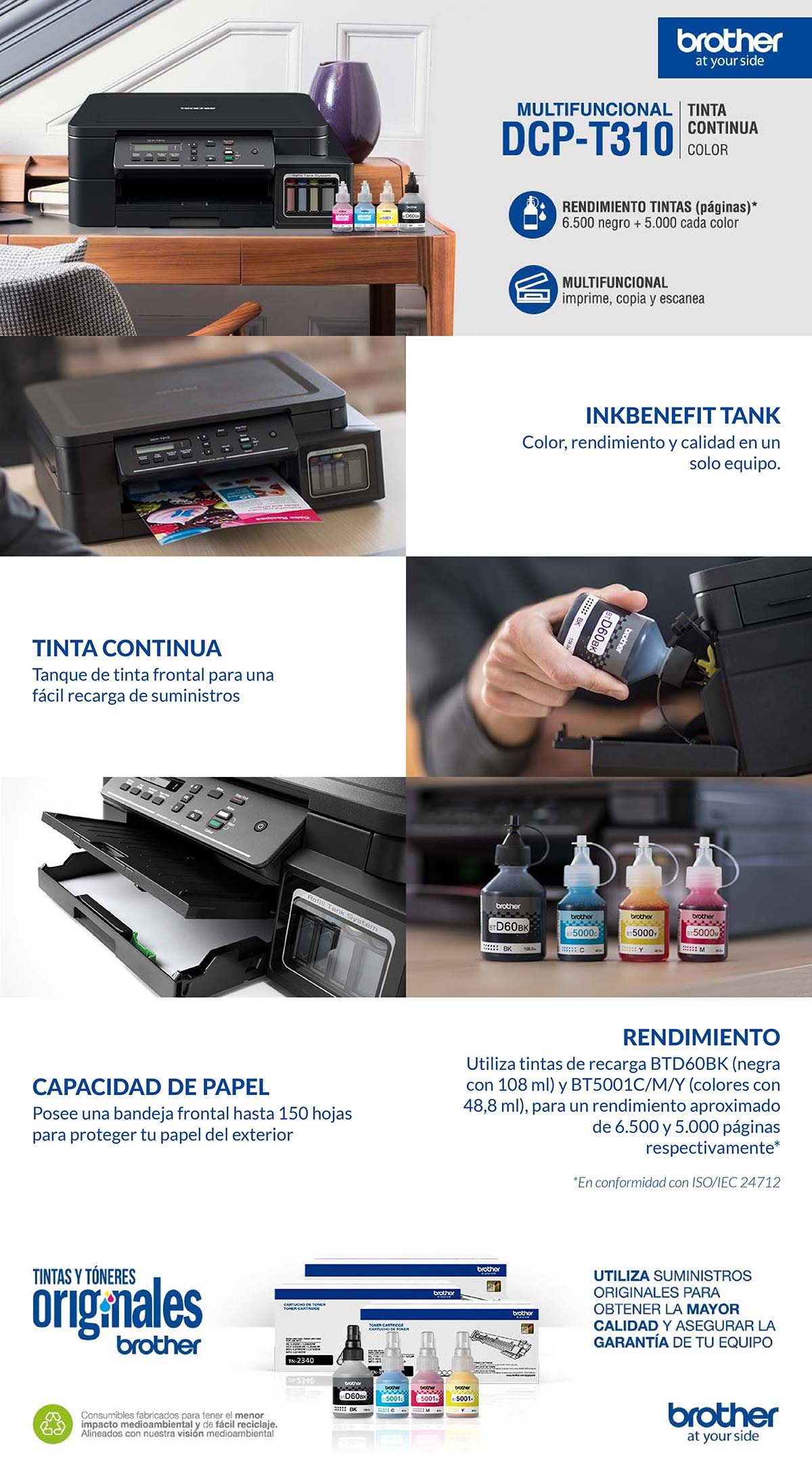 MULTIFUNCIONAL BROTHER DCPT300 INK TANK