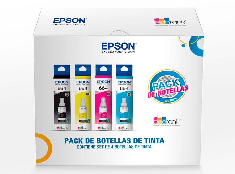 Ripley - PACK X4 TINTA EPSON T664