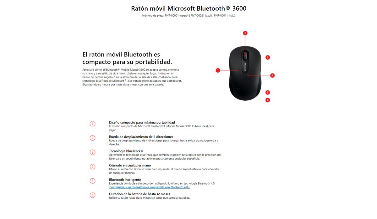 MOUSE 3600 MICROSOFT