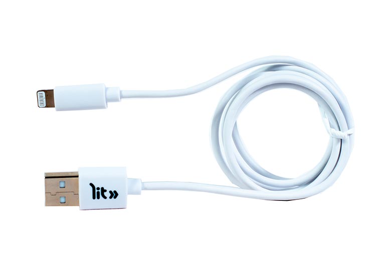 CABLE LIT IPHONE MFI BLANCO - 2
