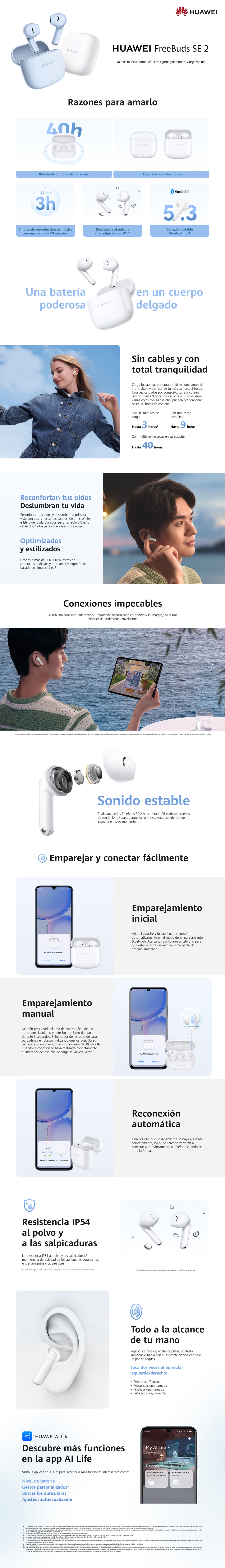 AUDÍFONOS HUAWEI FREEBUDS SE 2 BLUETOOTH BLANCO