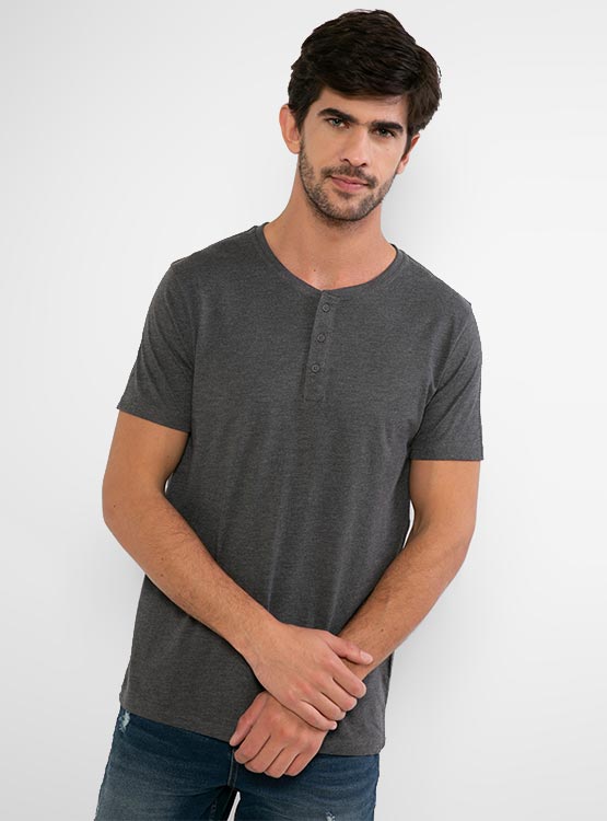 POLERA INDEX MANGA CORTA CUELLO BOTON - 2