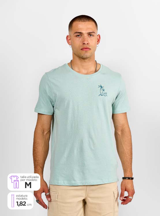 POLERA MANGA CORTA ALGODÓN HOMBRE CLOUDBREAK PRINT