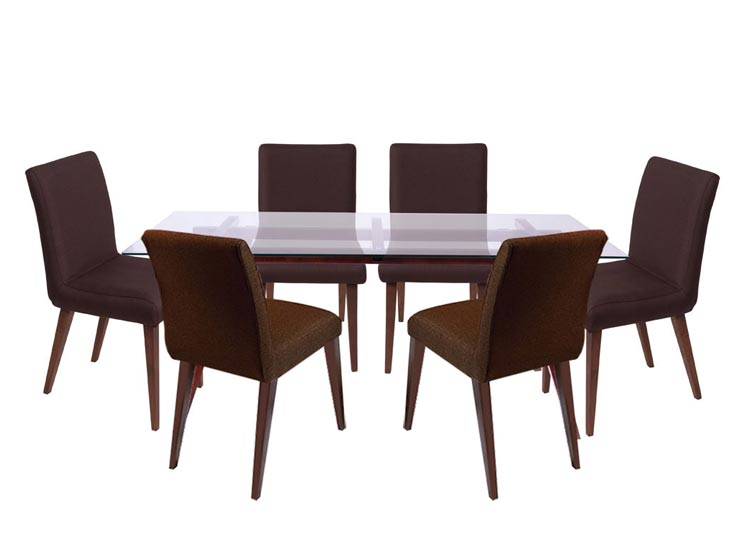 JUEGO DE COMEDOR CLAVIJO DESIGN SALERNO 6 SILLAS - 1