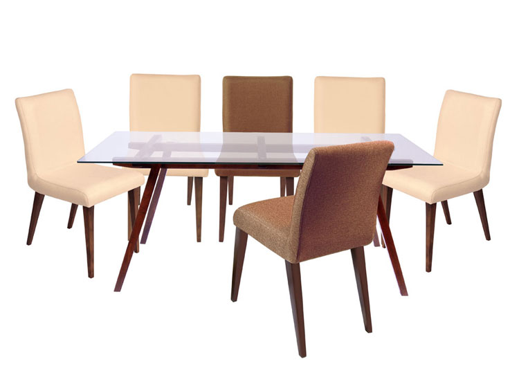 JUEGO DE COMEDOR CLAVIJO DESIGN SALERNO 6 SILLAS