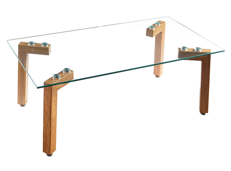 MESA DE CENTRO SPAZZIO JOCKEY NATURAL TUBO - 2