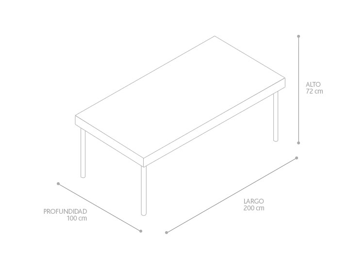 MESA DE COMEDOR RIPLEY HOME MALLORCA 2X1 200 CM - 4