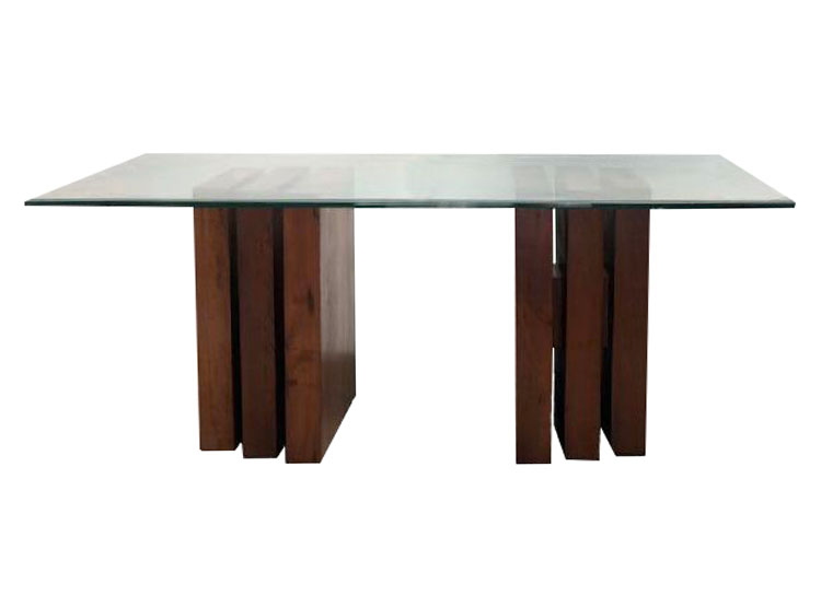 MESA DE COMEDOR RIPLEY HOME ROBLE TRIO 200 X 100 CM 12 MM - 1