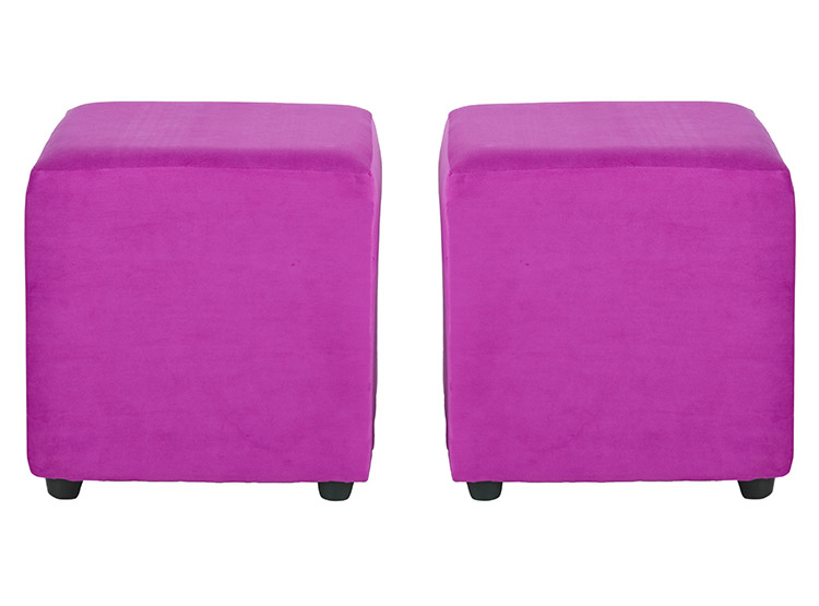 SET 2 POUFS BODEVIR CALI FELPA - 1