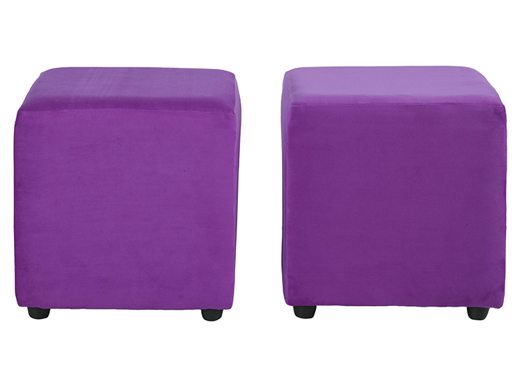 SET 2 POUFS BODEVIR CALI FELPA - 1