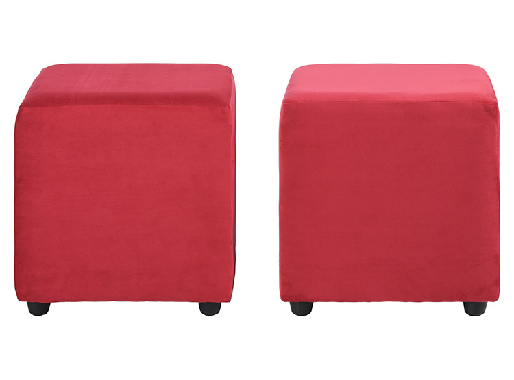 SET 2 POUFS BODEVIR CALI FELPA - 1