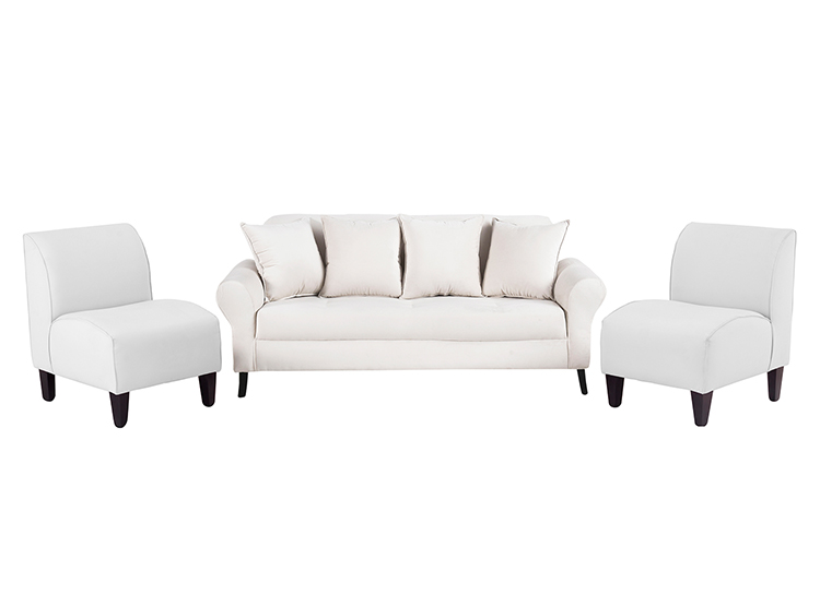 JUEGO DE LIVING BODEVIR SOFA LUA FELPA 3-1-1 CUERPOS + POLTRONAS - 1