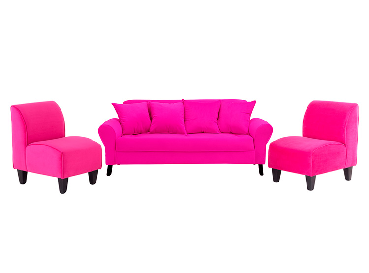 JUEGO DE LIVING BODEVIR SOFA LUA FELPA 3-1-1 CUERPOS + POLTRONAS