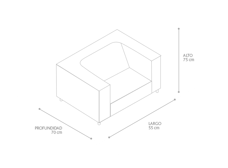 JUEGO DE LIVING BODEVIR SOFA LUA FELPA 3-1-1 CUERPOS + POLTRONAS - 5