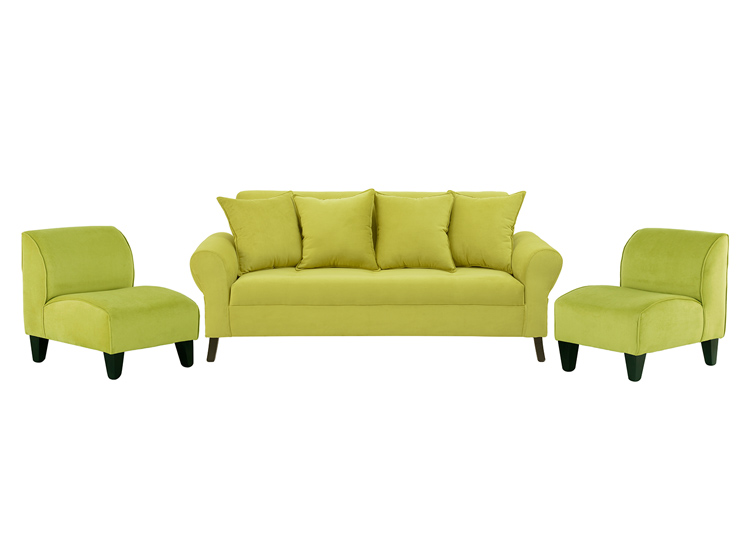 JUEGO DE LIVING BODEVIR SOFA LUA FELPA 3-1-1 CUERPOS + POLTRONAS
