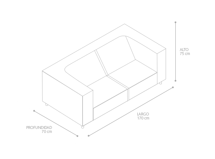 JUEGO DE LIVING BODEVIR SOFA RETRO FELPA 3 CUERPOS + 2 POUFS - 3