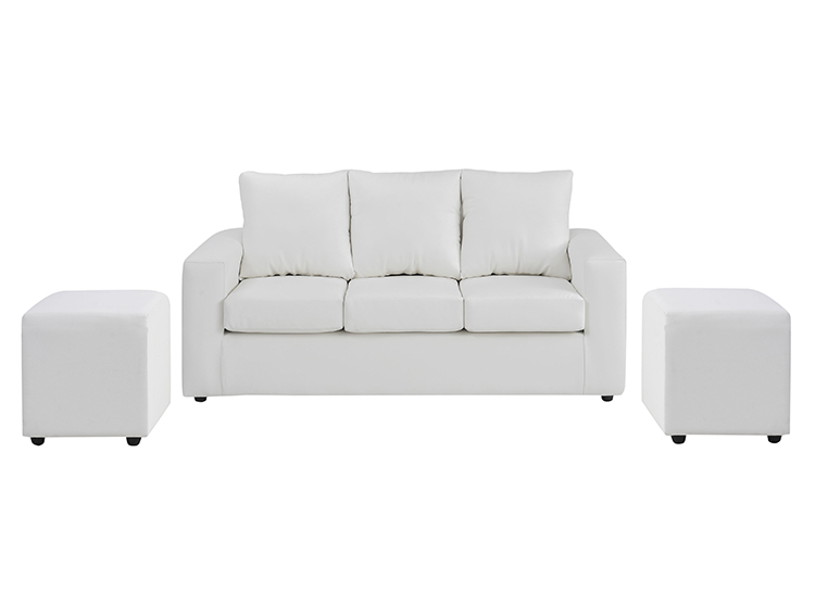 JUEGO DE LIVING BODEVIR SOFA KENDY 3 CUERPOS + 2 POUFS - 2