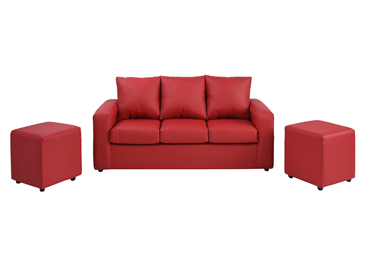 JUEGO DE LIVING BODEVIR SOFA KENDY 3 CUERPOS + 2 POUFS - 3