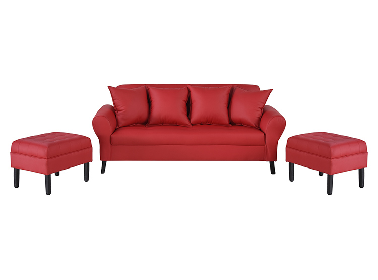 JUEGO DE LIVING BODEVIR SOFA LUA 3 CUERPOS + 2 POUFS - 3