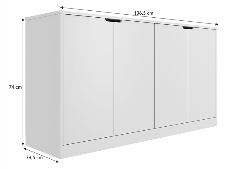 BUFFET BE DESIGN COMPAQ BESEIGN 4 PUERTAS BLANCO - 4
