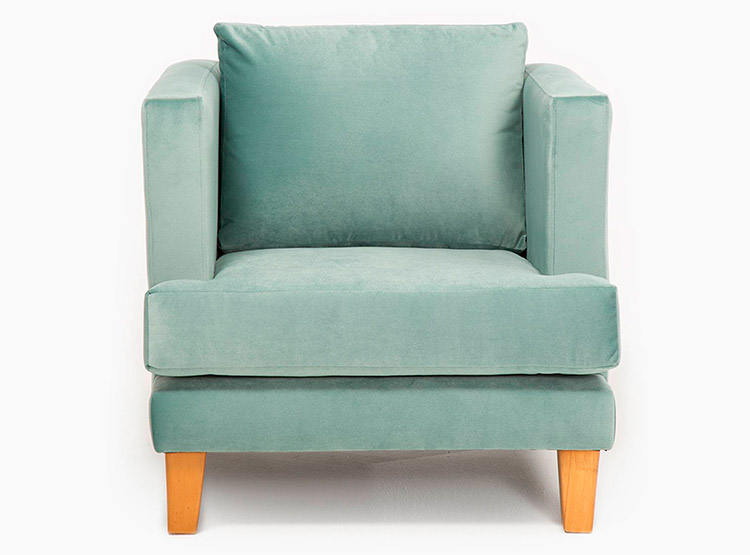 SILLON BARRA DESIGN LARISA 1 CUERPO FELPA - 1