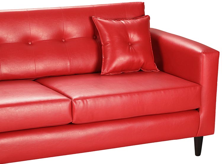 SET DE MUEBLES BODEVIR SOFÁ NEW RETRO PU 3 CUERPOS + POUFS - 3