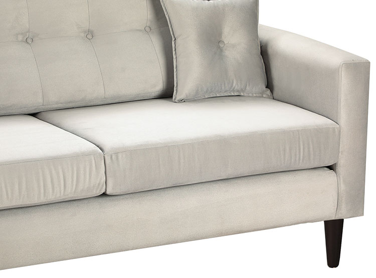 SET DE MUEBLES BODEVIR SOFÁ NEW RETRO 3 CUERPOS FELPA + POUFS - 4