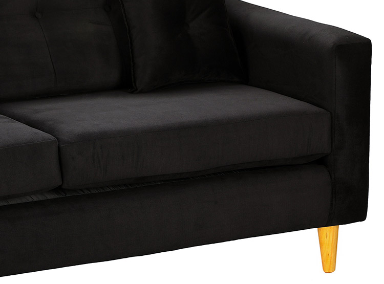 SET DE MUEBLES BODEVIR SOFÁ NEW RETRO 3 CUERPOS FELPA + POUFS - 4