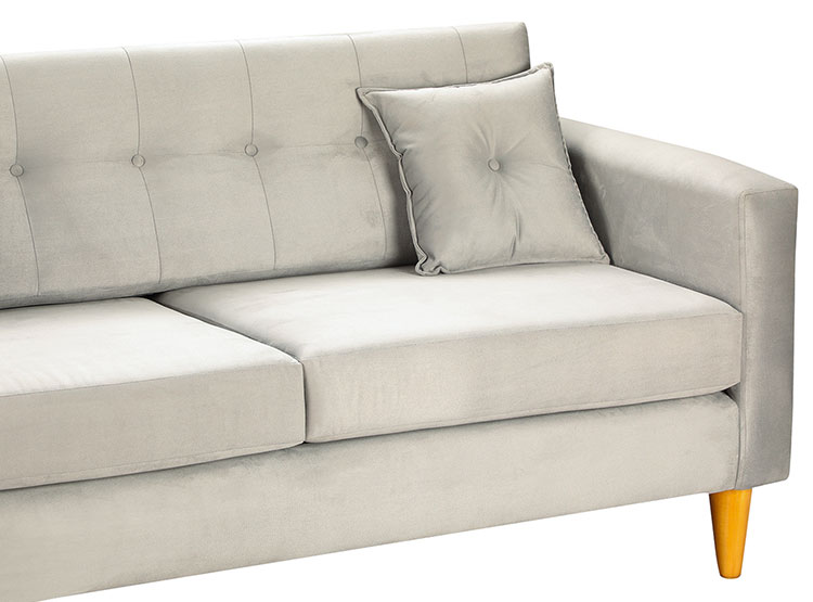 SET DE MUEBLES BODEVIR SOFÁ NEW RETRO 3 CUERPOS FELPA + POUFS - 3