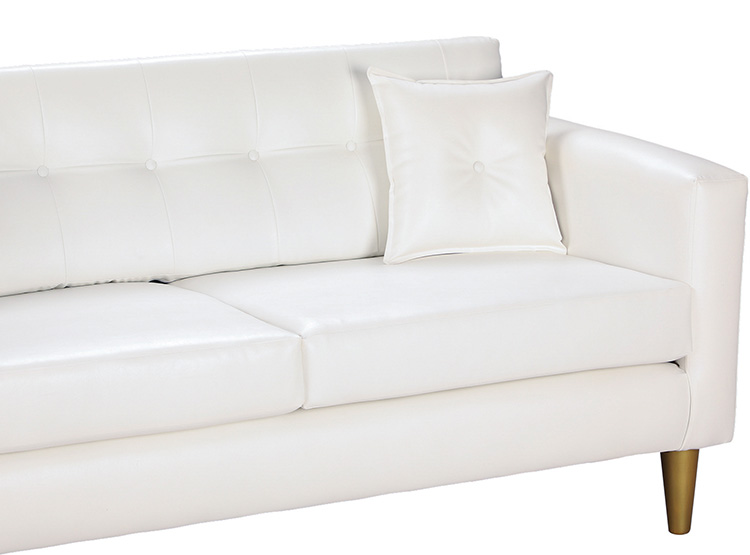 SET DE MUEBLES BODEVIR SOFÁ NEW RETRO PU 3 CUERPOS + POUFS - 4