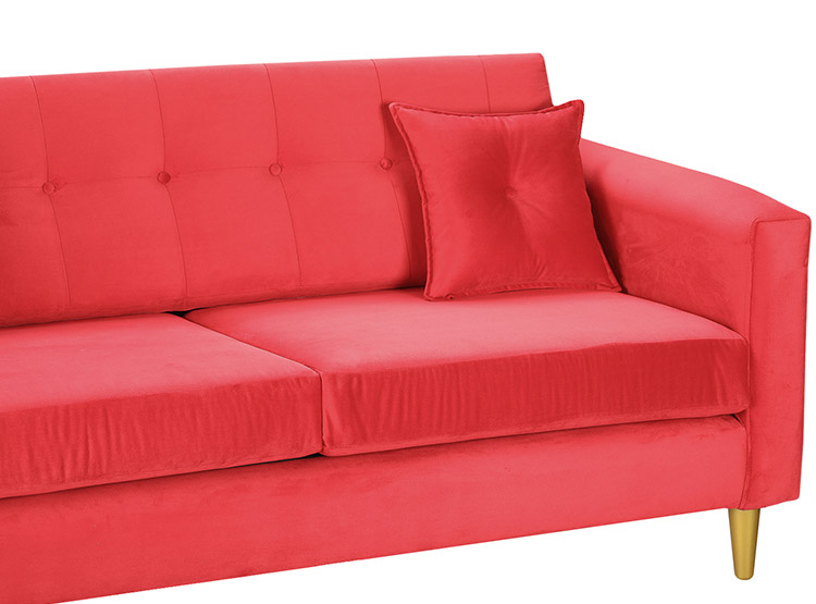 SET DE MUEBLES BODEVIR SOFÁ NEW RETRO 3 CUERPOS FELPA + POUFS - 4